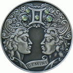 Монета БЕЛАРУСЬ ЗОДИАКАЛЬНЫЙ ГОРОСКОП БЛИЗНЕЦЫ | 20 рублей | Ag 925 |