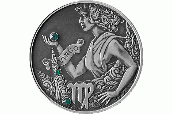 Монета БЕЛАРУСЬ 2015.09.10 | ЗОДИАКАЛЬНЫЙ ГОРОСКОП ДЕВА | 20 рублей | Ag 925 |