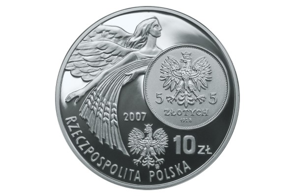 2007 г. Монета Польша 10 злотых ИСТОРИЯ ЗЛОТОГО 5 зл НИКА 1928 г 2007 г. Монета Польша 10 злотых ИСТОРИЯ ЗЛОТОГО 5 зл НИКА 1928 г