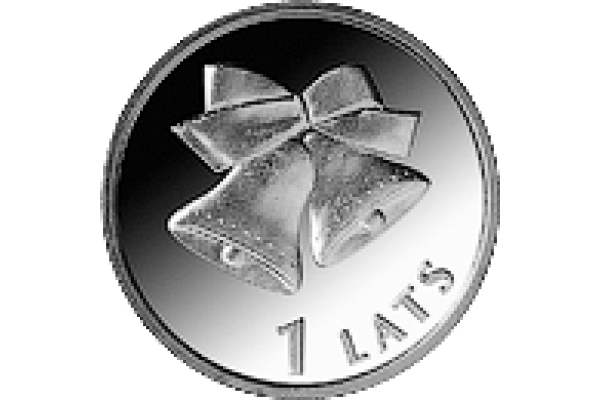 2012 Монета Латвия 1 лат КОЛОКОЛЬЧИКИ