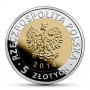 Монета Польша 5 злотых 2014 г КОРОЛЕВСКИЙ ЗАМОК В ВАРШАВЕ биметалл