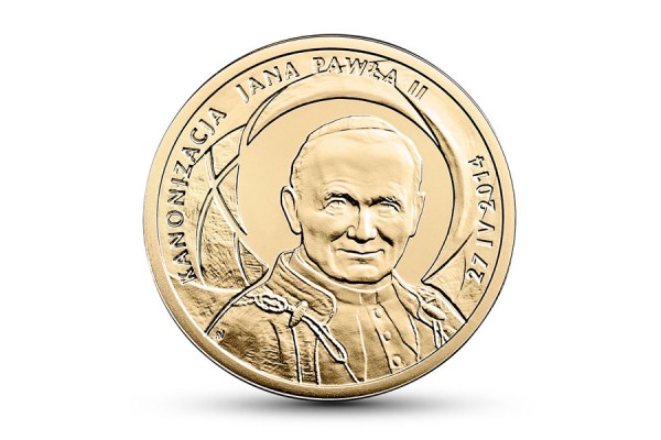 Монета Польша 2014 г. 2 злотых ИОАНН ПАВЕЛ 2-Й КОНОНИЗАЦИЯ