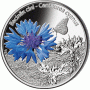 Монета БЕЛАРУСЬ 2012.12.28 | ЦВЕТЫ Василек синий | 10 рублей | Ag 925 |