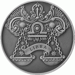 Монета БЕЛАРУСЬ 2015.09.16 | ЗОДИАКАЛЬНЫЙ ГОРОСКОП ВЕСЫ | 1 рублей | Ni |