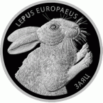 Монета БЕЛАРУСЬ 2014.07.28 | ЗАЯЦ | 20 рублей | Ag 999 |