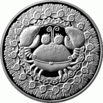 Монета БЕЛАРУСЬ 2009.04.29 | Знаки Зодиака РАК | 1 рубль | Cu-Ni |
